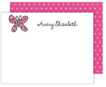 Flutter Butterfly Flat Note Cards